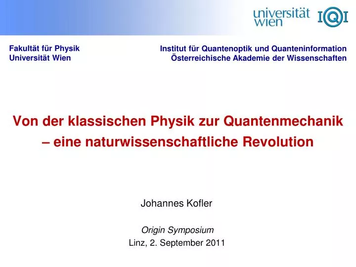 von der klassischen physik zur quantenmechanik eine naturwissenschaftliche revolution