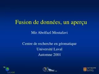 fusion de donn es un aper u