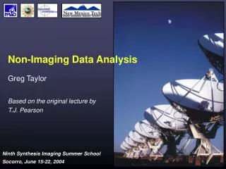Non-Imaging Data Analysis