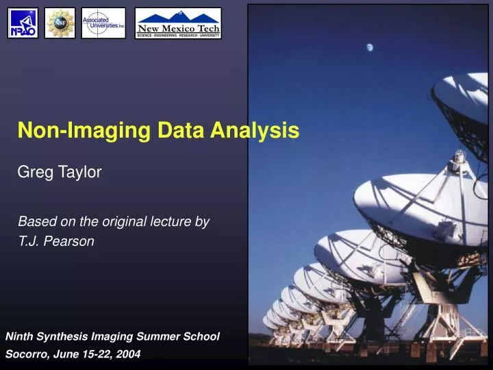non imaging data analysis