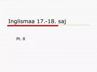 inglismaa 17 18 saj