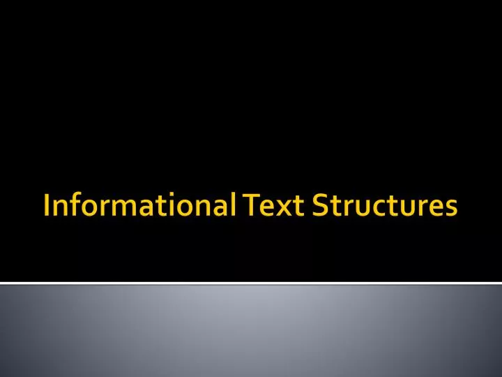 informational text structures