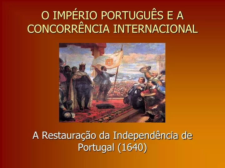 o imp rio portugu s e a concorr ncia internacional