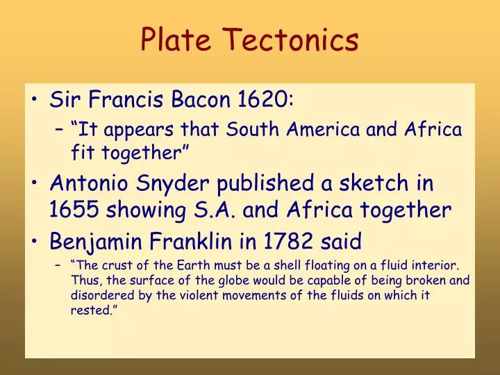 plate tectonics