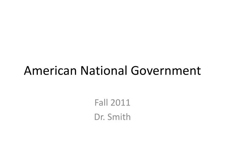 american national government