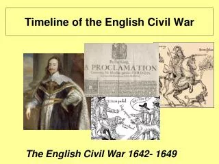 Timeline of the English Civil War