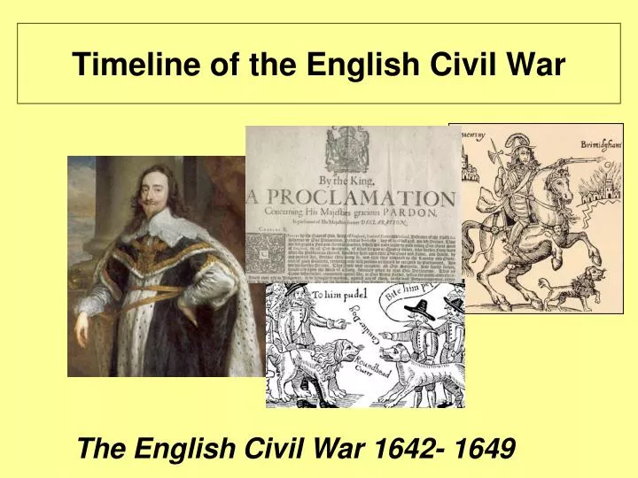 timeline of the english civil war