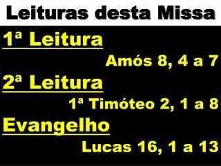 leituras desta missa