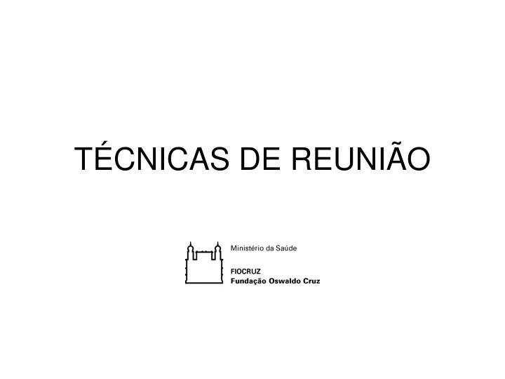 t cnicas de reuni o