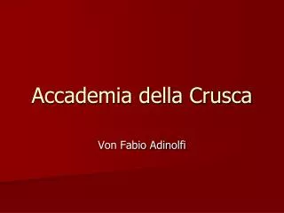 accademia della crusca