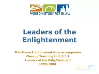 Leaders of the Enlightenment