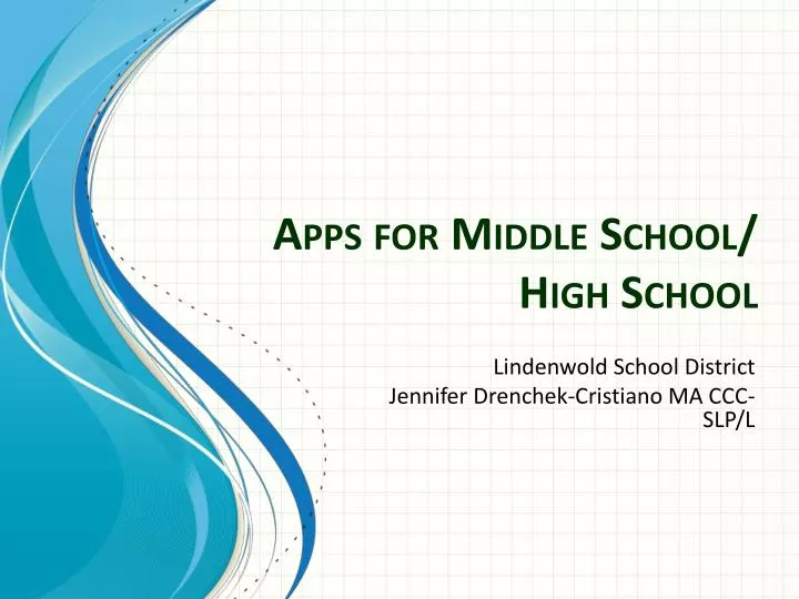 apps for middle school high school