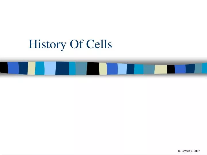 history of cells