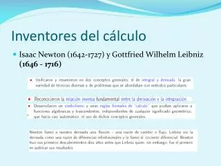 inventores del c lculo