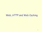 Web, HTTP and Web Caching - slide 1