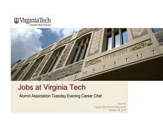 Jobs at Virginia Tech