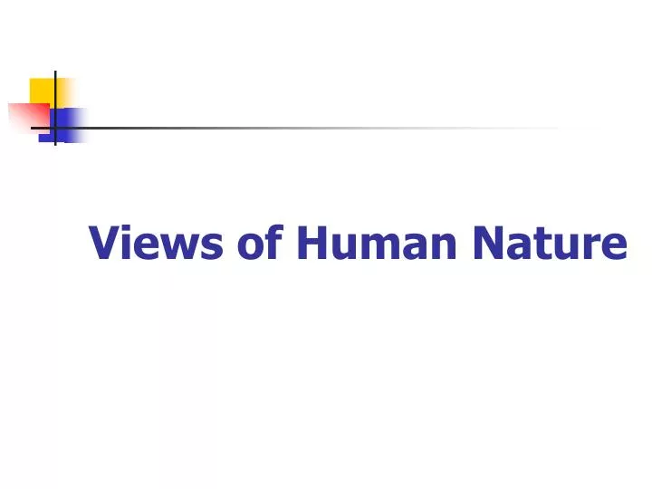 views of human nature
