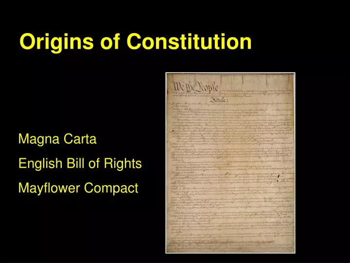 origins of constitution