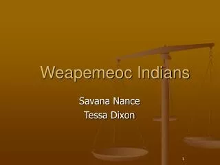 Weapemeoc Indians