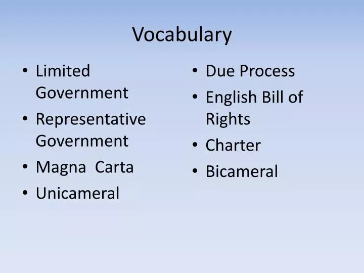 vocabulary