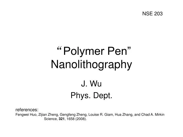 polymer pen nanolithography