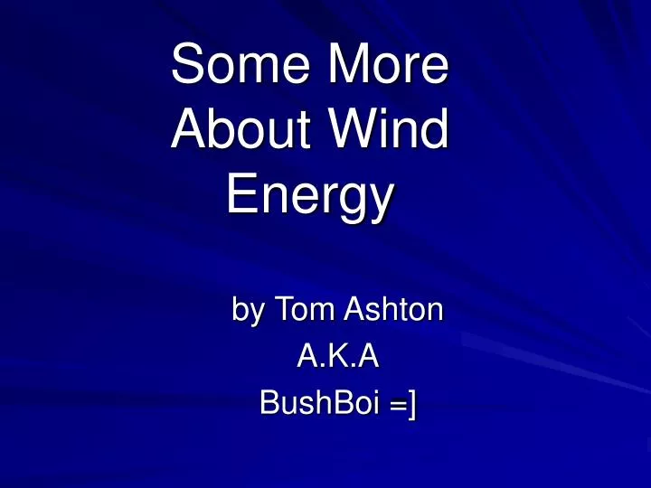 some more about wind energy