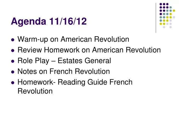 agenda 11 16 12