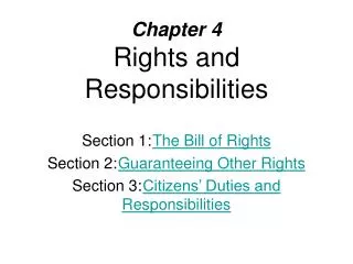 Chapter 4 Rights and Responsibilities