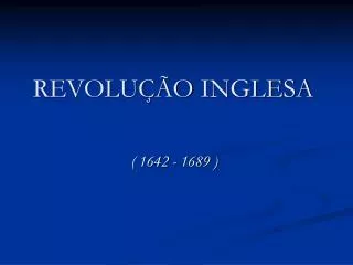 revolu o inglesa
