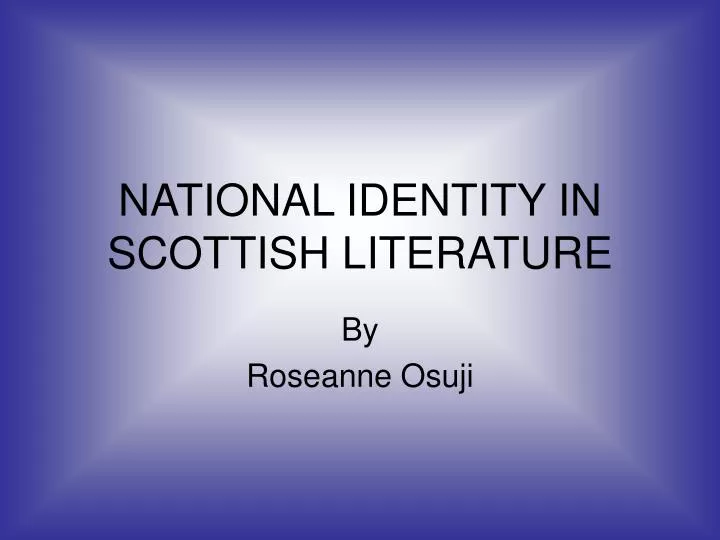 national identity in scottish literature