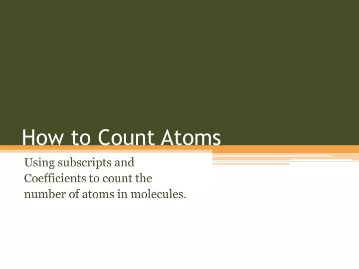 how to count atoms