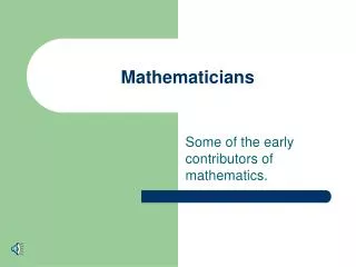 mathematicians