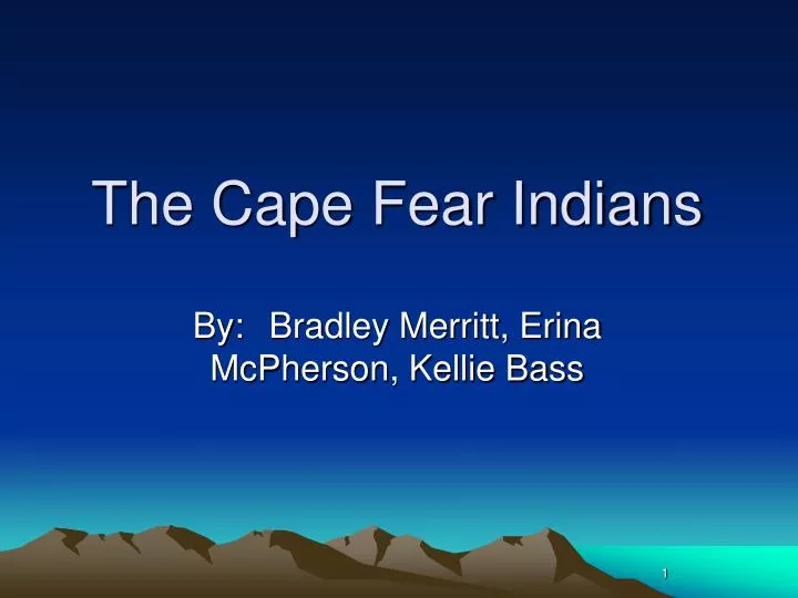the cape fear indians