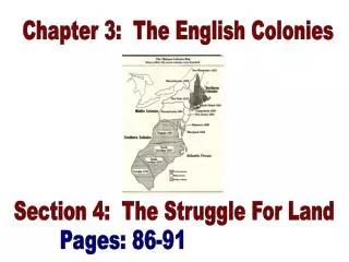 Chapter 3: The English Colonies