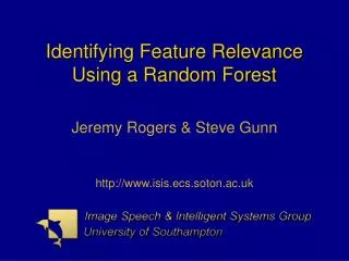 Identifying Feature Relevance Using a Random Forest