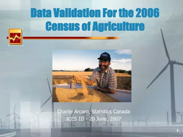 data validation for the 2006 census of agriculture