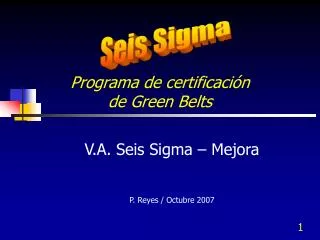 programa de certificaci n de green belts
