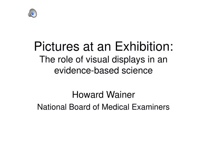 pictures at an exhibition the role of visual displays in an evidence based science