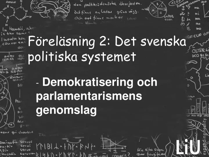 f rel sning 2 det svenska politiska systemet