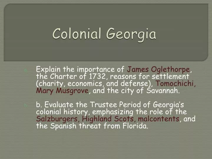 colonial georgia