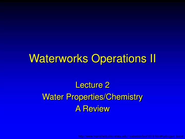 waterworks operations ii