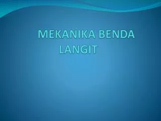 mekanika benda langit