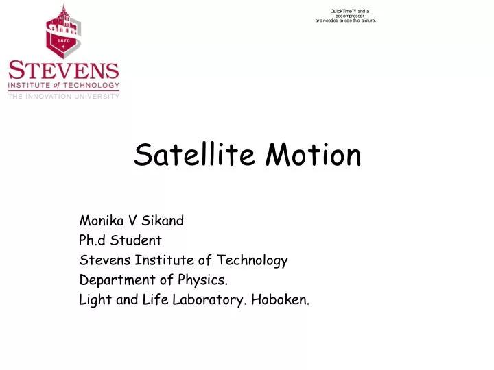 satellite motion