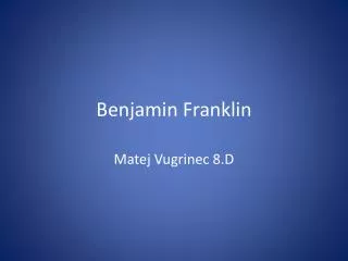 benjamin franklin
