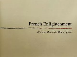 French Enlightenment