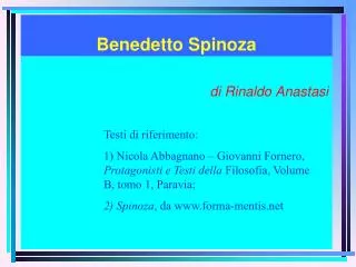 benedetto spinoza