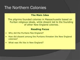 The Northern Colonies