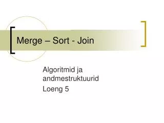 merge sort join