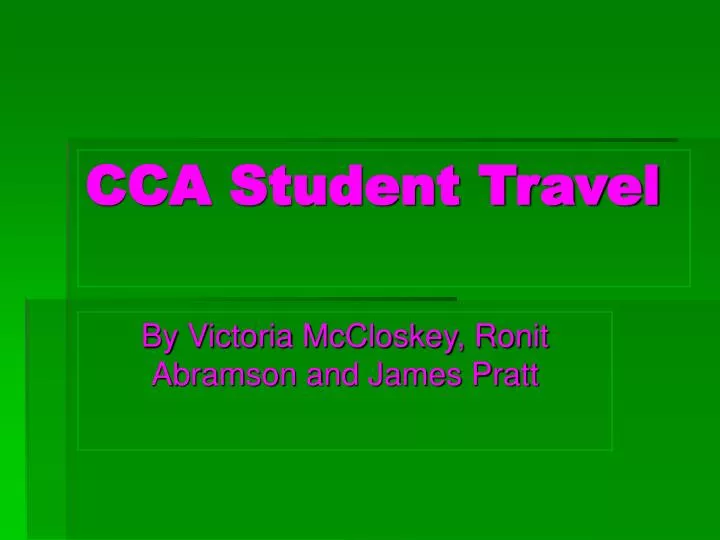 cca student travel