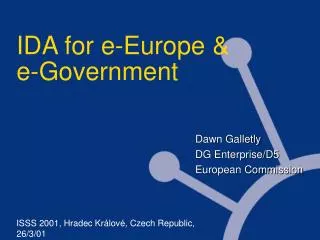 IDA for e-Europe &amp; e-Government